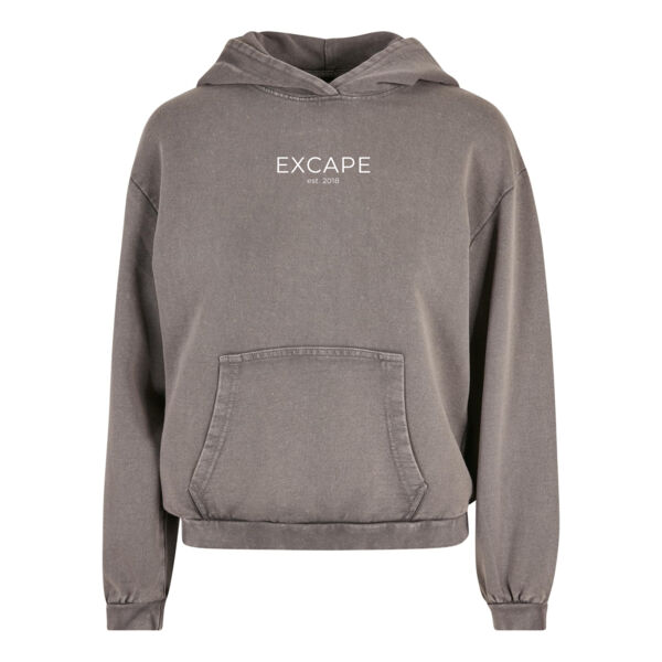 Excape  - Women's acid washed oversized hoodie Thumbnail