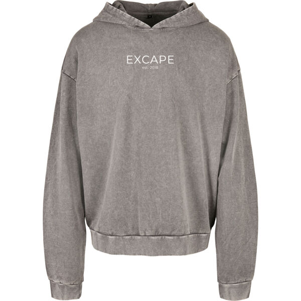 Excape  - Acid washed oversize hoodie Thumbnail